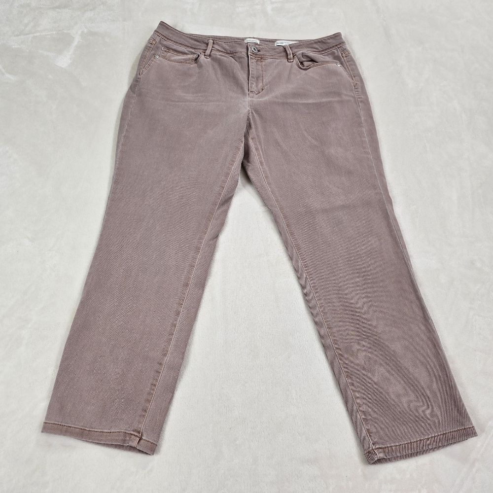 J. Jill Women's Ankle Jeans in Light Brown
